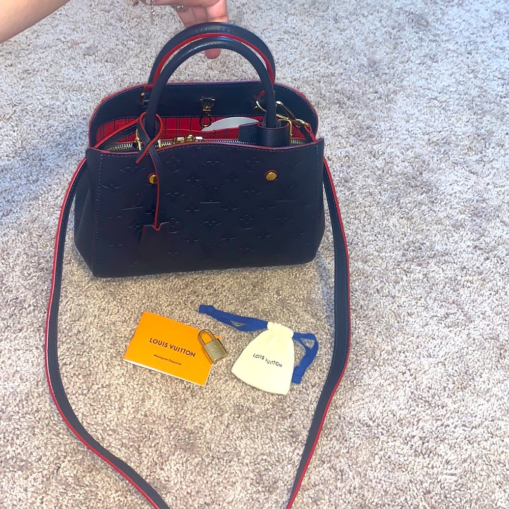 louis vuitton Empreinte Montaigne BB Marine Rouge